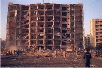 June 25, 1996 - Khobar - Truck containing about 5000 pounds of explosives targeted against US military dormitory results in 19 dead and about 500 wounded.  Perpetrators escaped, later indicted by U.S.