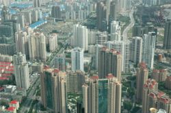 China surpassed Japan as the world's second-largest petroleum consumer in 2003.    (Photo: Shanghai, China -- Bill Ryan)