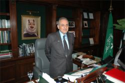 Prince Turki al Faisal in his office at the Saudi Embassy in Washington. (Photo: Patrick W. Ryan)
