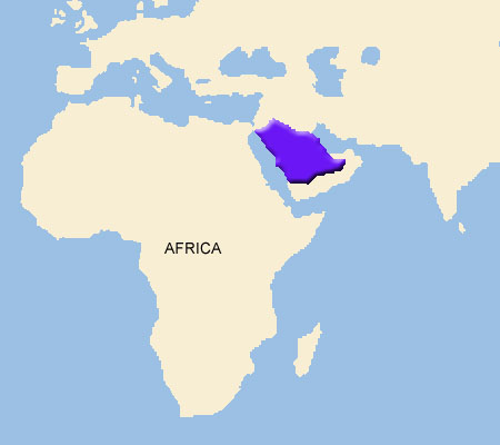 Saudi Arabia world map