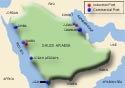 map of Saudi Arabia's commercial and industrial ports